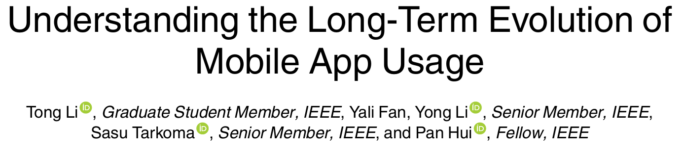 Cover image for Understanding the Long-term Evolution of Mobile App Usage