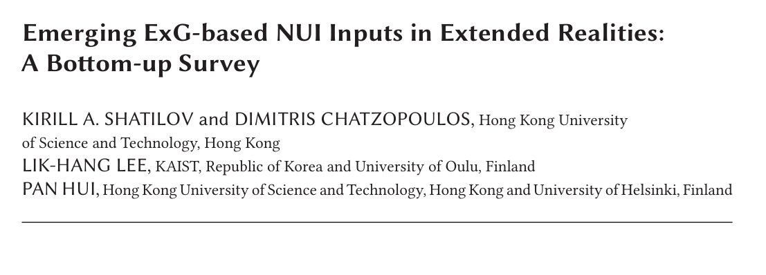 Cover image for Emerging ExG-based NUI Inputs in Extended Realities: A Bottom-Up Survey.