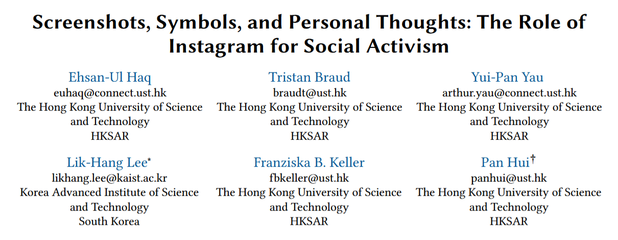 Cover image for Screenshots, Symbols, and Personal Thoughts: The Role of Instagram for Social Activism