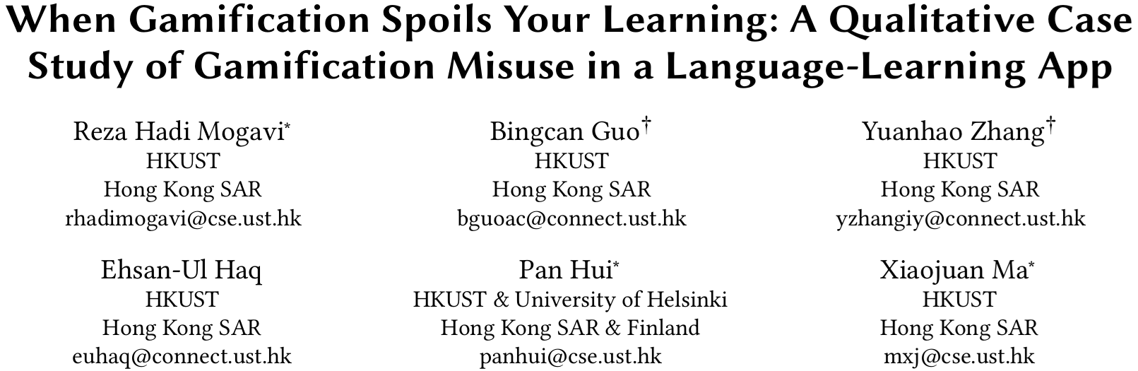 Cover image for When Gamification Spoils Your Learning: A Qualitative Case Study of Gamification Misuse in a Language-Learning App