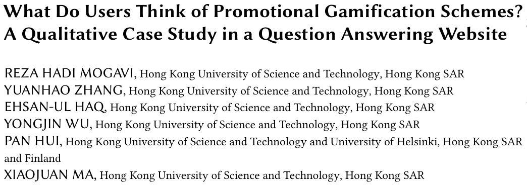 Cover image for What Do Users Think of Promotional Gamification Schemes? A Qualitative Case Study in a Question Answering Website