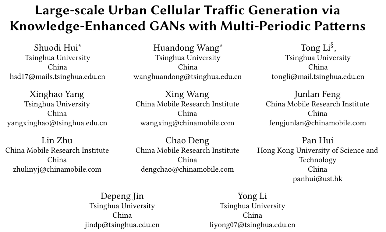 Cover image for Large-scale Urban Cellular Traffic Generation via Knowledge-Enhanced GANs with Multi-Periodic Patterns