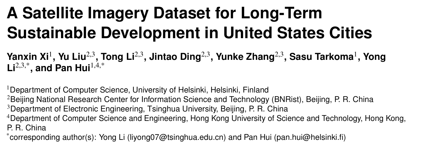 Cover image for A Satellite Imagery Dataset for Long-Term Sustainable Development in United States Cities