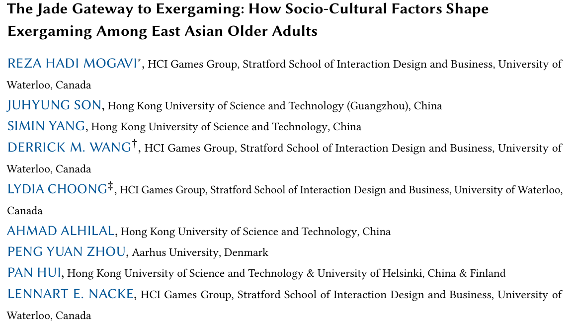 Cover image for The Jade Gateway to Exergaming: How Socio-Cultural Factors Shape Exergaming Among East Asian Older Adults